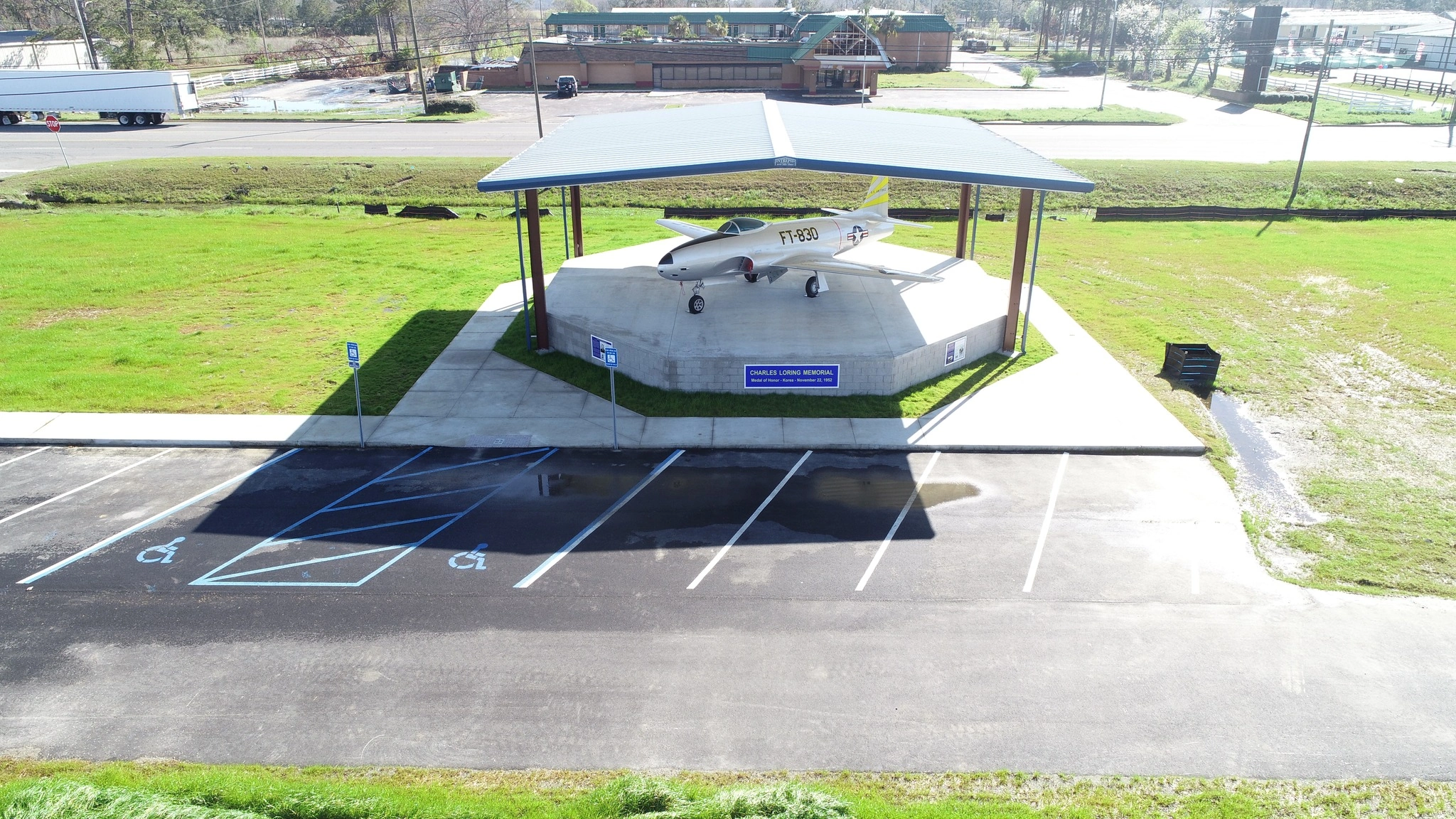 Aircraft display near the airport in Douglas, Georgia